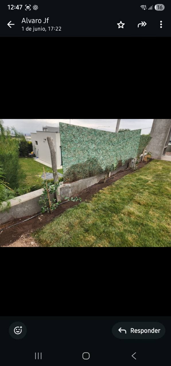 mantenimiento de césped y cantero perimetral en jardín residencial